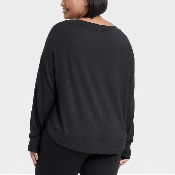 All in Motion™ Women's Super Soft Modal Sweatshirt - Black - Picture 3 of 4